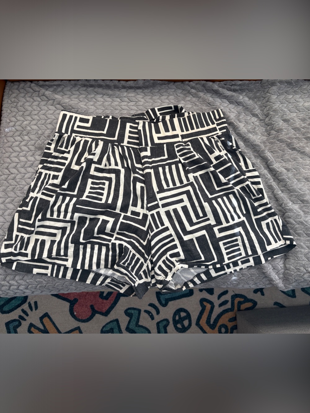 torrid Black & White Geometric High Waist Shorts